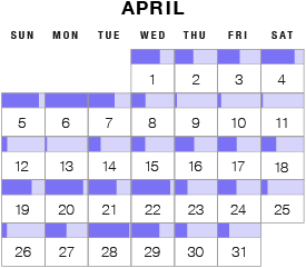 data visualization on a calendar