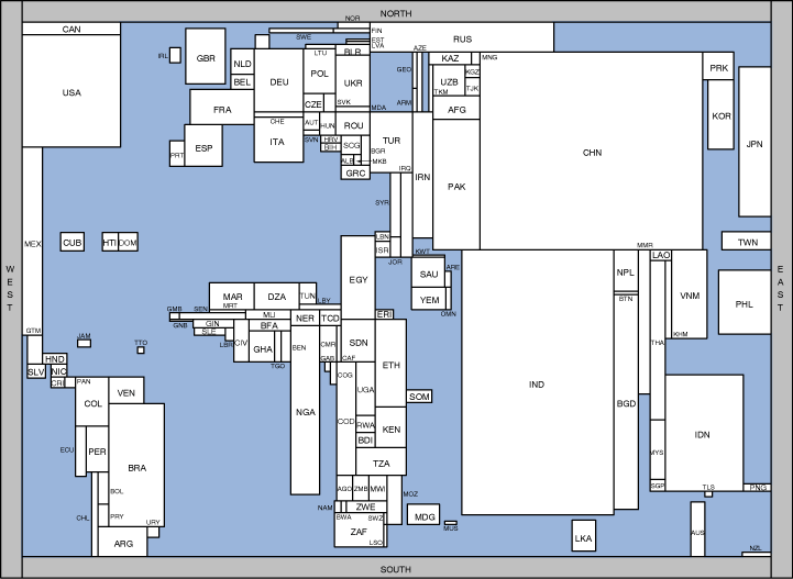 Raisz Cartogram