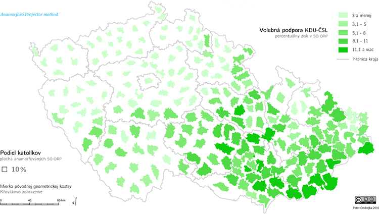 Non-contiguous Cartogram