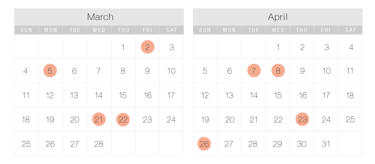 Create Calendar Chart